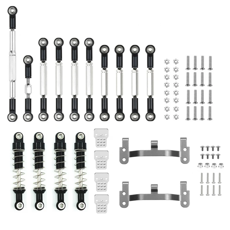 Metal Steering Link Rod Pull Rod Mounts Shock Absorbers Set for WPL C14 C24 C24-1 1/16 RC Car Upgrade Parts
Metal Steering Link Rod Pull Rod Mounts Shock Absorbers Set for WPL C14 C24 C24-1 1/16 RC Car Upgrade Parts