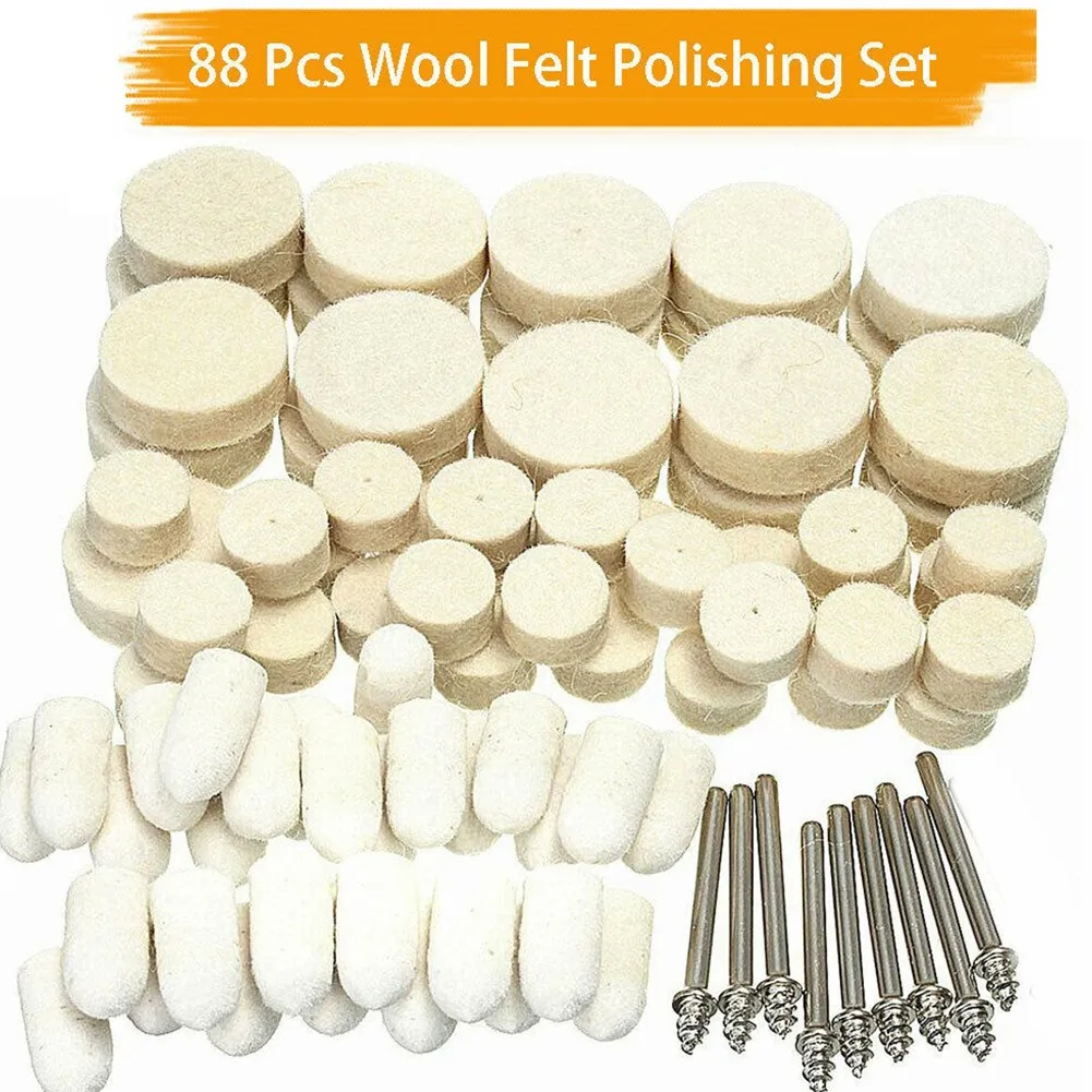 88Pcs Wool Felt Mounted Polishing Buffing Wheel OD Grinding Head For Drill Rotary Tool Electric Drill
88Pcs Wool Felt Mounted Polishing Buffing Wheel OD Grinding Head For Drill Rotary Tool Electric Drill