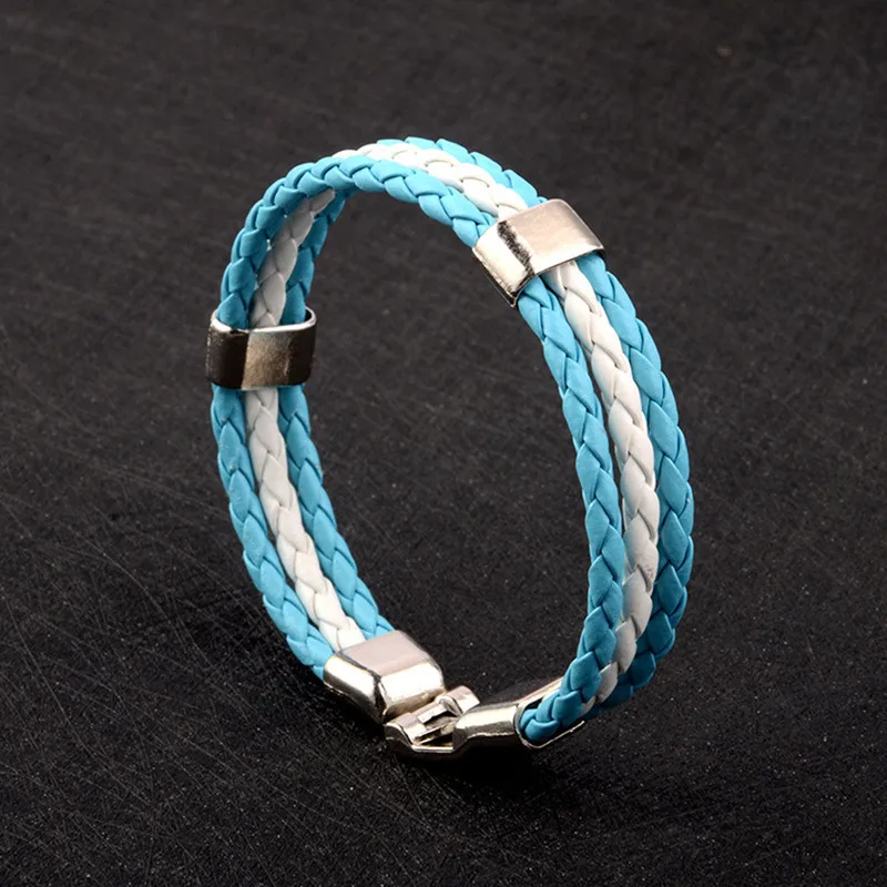 Fashion Russia Spain France Brazil Flag Leather Team Bracelet Men High Quality Football Fans Couples Gift Jewelry
Fashion Russia Spain France Brazil Flag Leather Team Bracelet Men High Quality Football Fans Couples Gift Jewelry