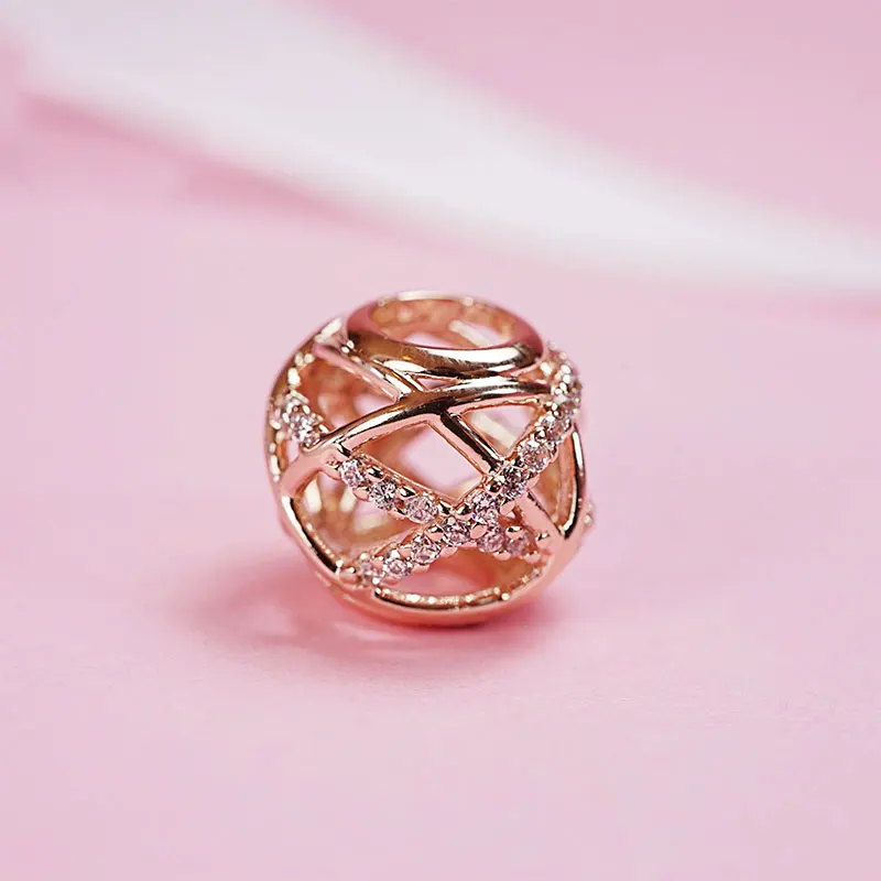 Rose Gold Plated Sparkling & Polished Lines Charm Bead Fits All European Pandora Jewelry Bracelets Necklaces
Rose Gold Plated Sparkling & Polished Lines Charm Bead Fits All European Pandora Jewelry Bracelets Necklaces