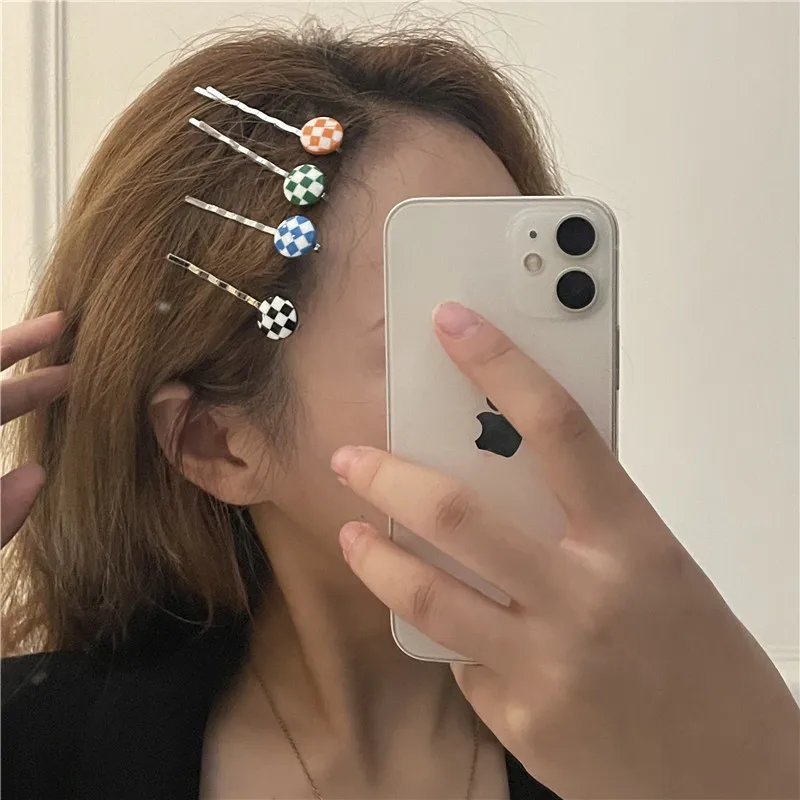 2021 New Korean Checkerboard Hairpin Sweet Wild Bangs Clip Side Clip for Women Simple Color Plaid Hairpin Hair Accessories
2021 New Korean Checkerboard Hairpin Sweet Wild Bangs Clip Side Clip for Women Simple Color Plaid Hairpin Hair Accessories