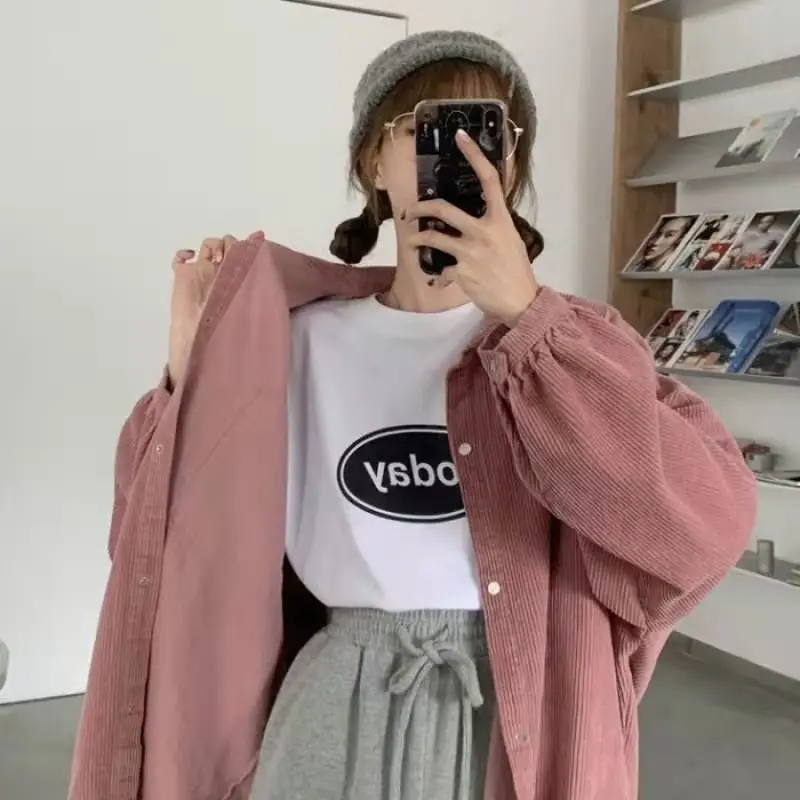 New Style Foreign Style Corduroy Shirt Women Wear Retro Hong Kong Style Student Long-sleeved Shirt Top Korean Version
New Style Foreign Style Corduroy Shirt Women Wear Retro Hong Kong Style Student Long-sleeved Shirt Top Korean Version