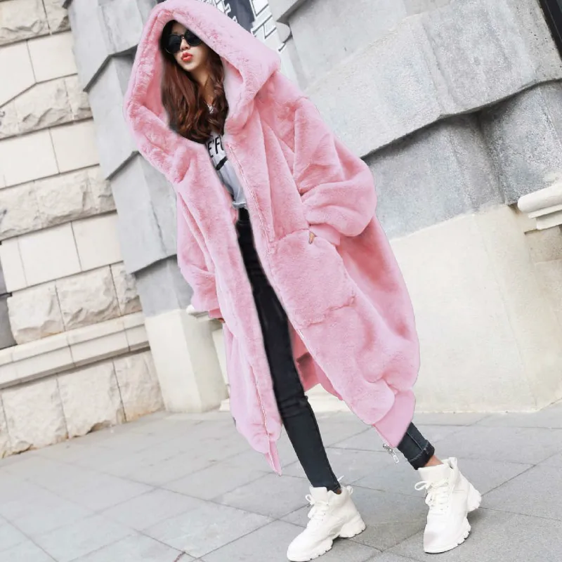 Winter Plus Size Women Artificial Fake Fur Coat With Hood Black Patchwork Faux Rabbit Fur Coats women winter coat Thick Warm
Winter Plus Size Women Artificial Fake Fur Coat With Hood Black Patchwork Faux Rabbit Fur Coats women winter coat Thick Warm