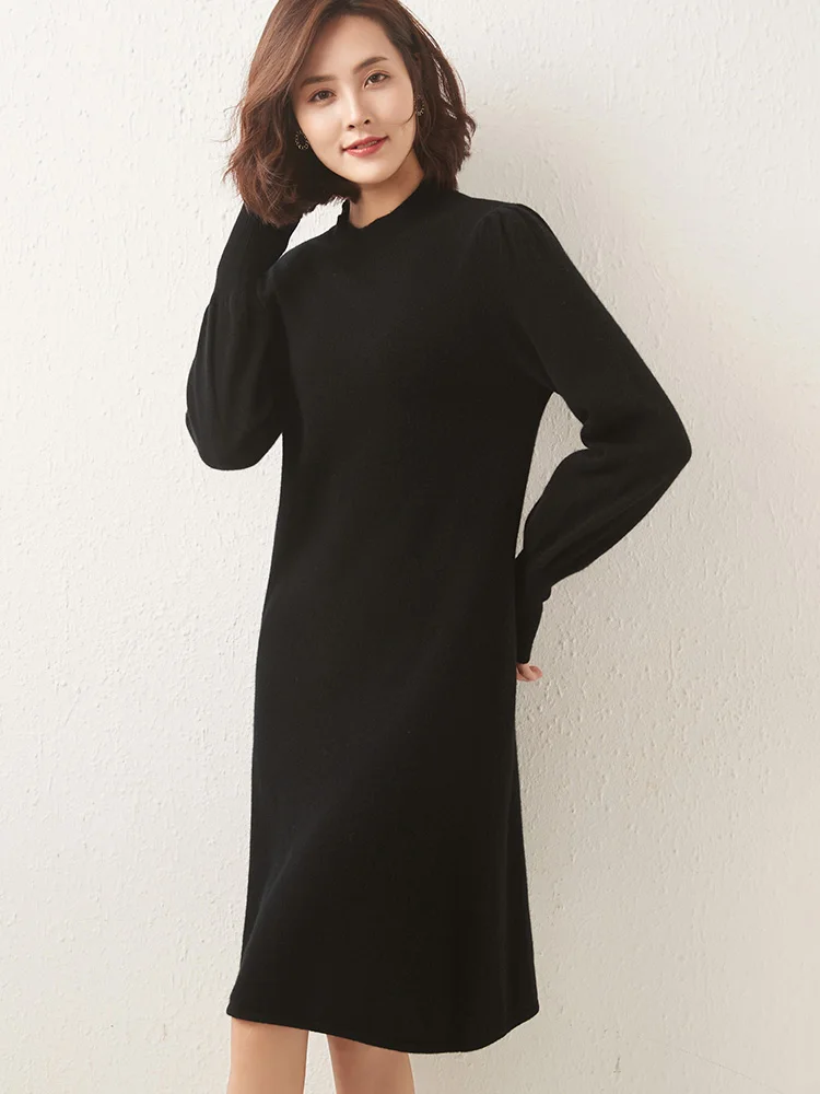 LONGMING Women Sweater Dress 100% Wool Autumn Winter Knitted Long Dress Female Pullover Dresses Long Sleeve Straight Maxi Dress
LONGMING Women Sweater Dress 100% Wool Autumn Winter Knitted Long Dress Female Pullover Dresses Long Sleeve Straight Maxi Dress