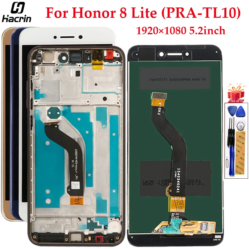 ЖК дисплей для Huawei Honor 8 Lite с сенсорным экраном и рамкой дигитайзер в сборе замена