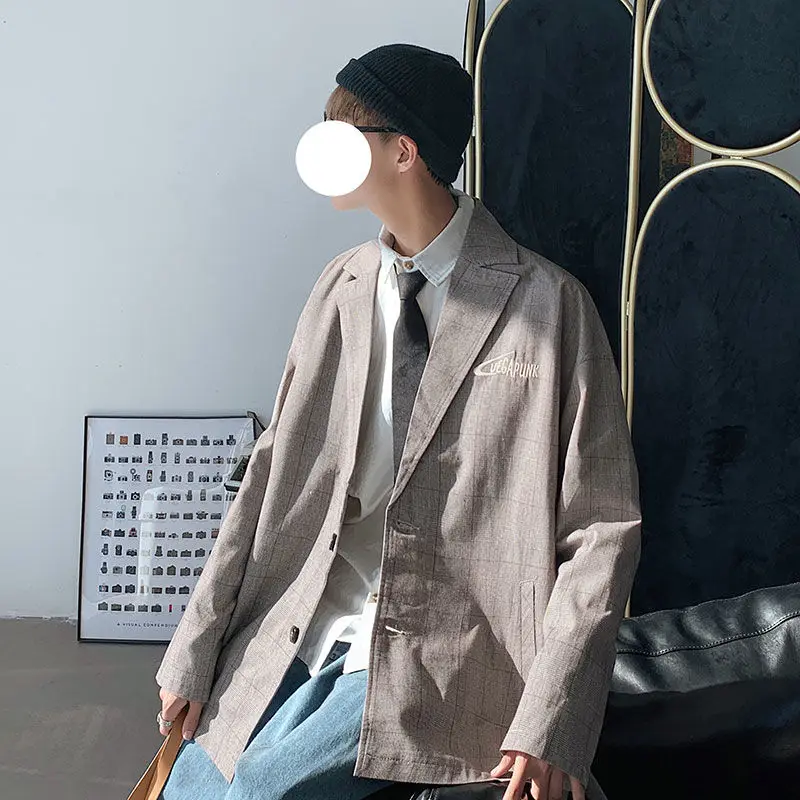 2020 Autumn New Man's Plaid Youth Trendy Style Jacket Loose Long Sleeve Coat S-XL
2020 Autumn New Man's Plaid Youth Trendy Style Jacket Loose Long Sleeve Coat S-XL