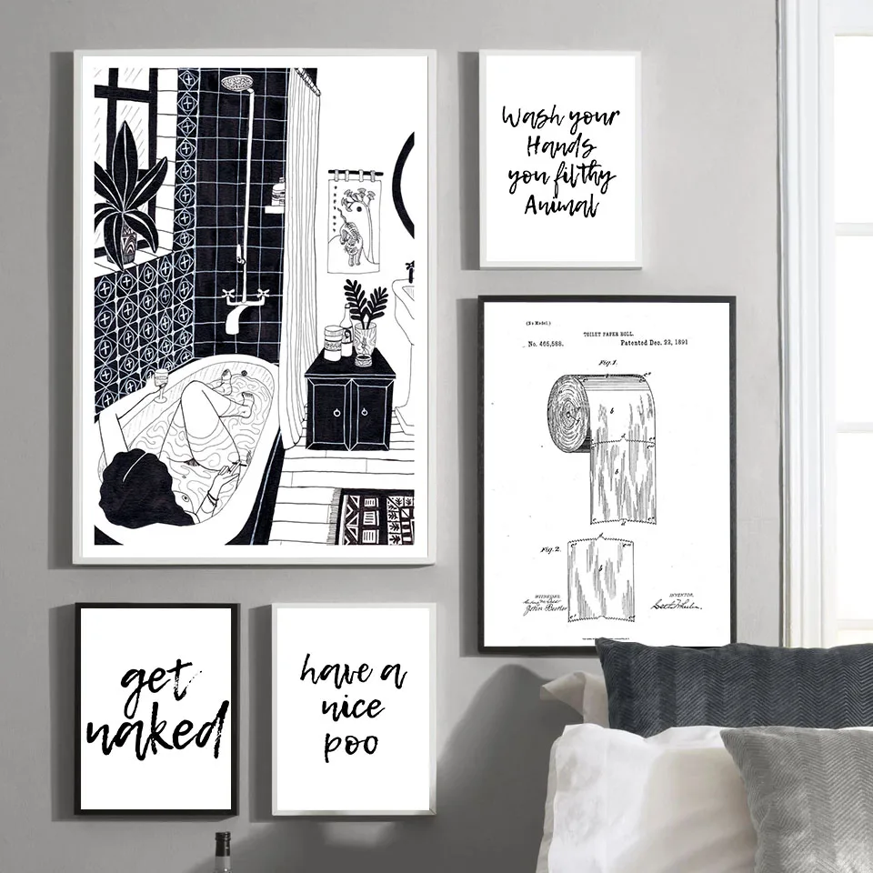 Nordic Toilet Canvas Wall Art Poster Print Funny Bathroom Quotes Art Painting Black And Typog raphy White Home Decor No Frame
Nordic Toilet Canvas Wall Art Poster Print Funny Bathroom Quotes Art Painting Black And Typog raphy White Home Decor No Frame
