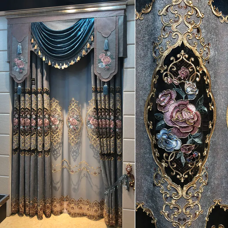 European style flocked Bronzing jacquard curtain sitting room Bedroom wedding decoration Retro court Decorative fabric
European style flocked Bronzing jacquard curtain sitting room Bedroom wedding decoration Retro court Decorative fabric