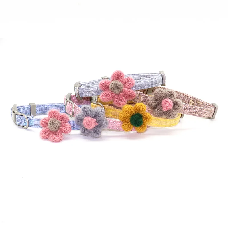 Handmade Knitting Floral Cats Collars Adjusted Flower Pendants Dog Cat Neck Strap Lovely Sweet Puppy Kitten Buckles Necklace
Handmade Knitting Floral Cats Collars Adjusted Flower Pendants Dog Cat Neck Strap Lovely Sweet Puppy Kitten Buckles Necklace