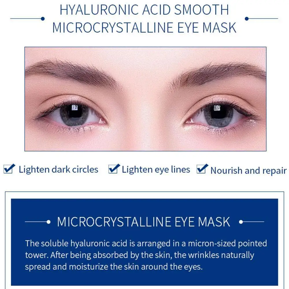 Micro-needle Eye Patch for Wrinkles Fine Lines Removal Hyaluronic Acid Eye Mask Dark Circle Puffiness Hyaluronic Acid Eye Pads