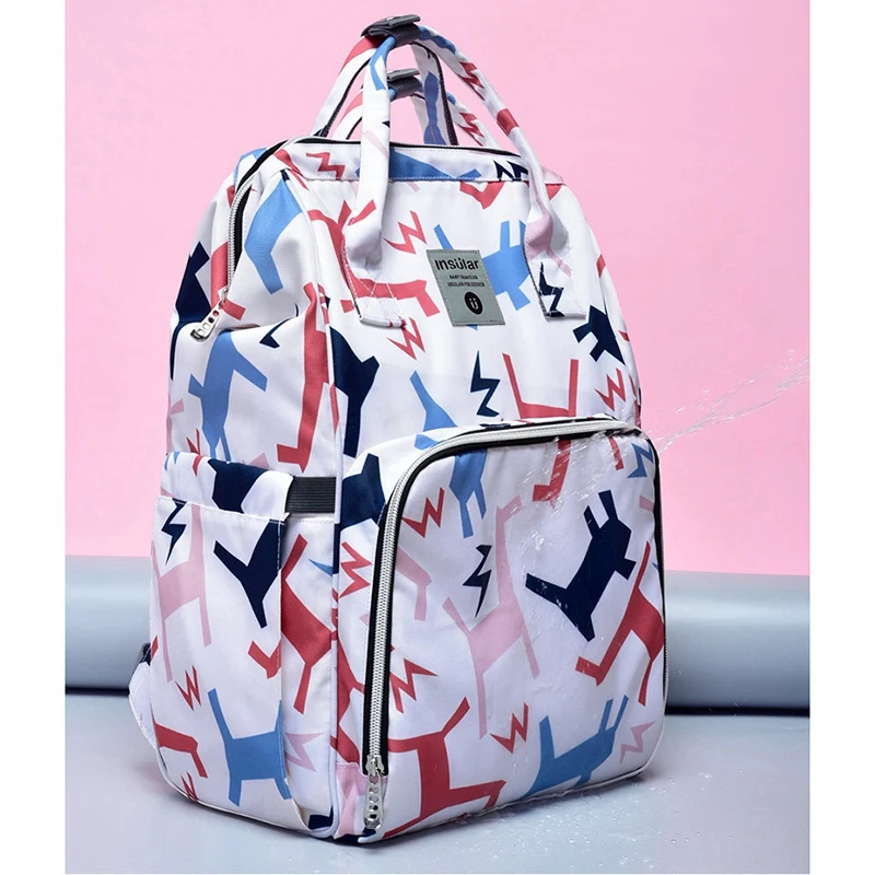 Insular 2 Pcs Large Capacity Printed Mummy Diaper Bag Multifunctional Waterproof Mommy Travel Backpack Storage,B & A 
Insular 2 Pcs Large Capacity Printed Mummy Diaper Bag Multifunctional Waterproof Mommy Travel Backpack Storage,B & A