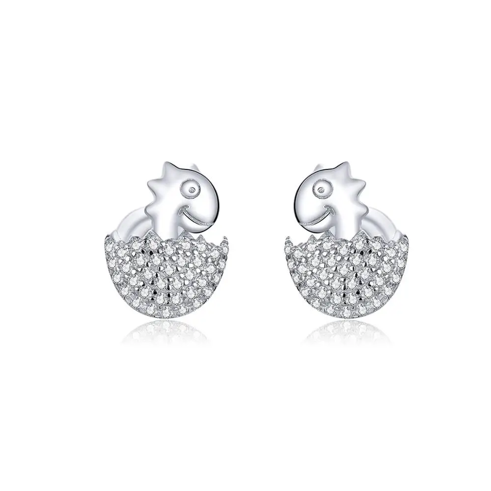 High Quality Cute Baby Dinosaur Zircon Inlaid CZ 925 Sterling Silver Earrings Girls' Jewelry Accessories Gift For Female
High Quality Cute Baby Dinosaur Zircon Inlaid CZ 925 Sterling Silver Earrings Girls' Jewelry Accessories Gift For Female