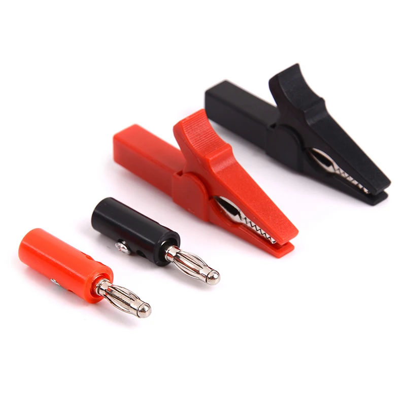 2/4pcs 55mm Alligator Clip + Banana Plug, Test Probe With 4mm Banana Plug Cable Clips Red +black
2/4pcs 55mm Alligator Clip + Banana Plug, Test Probe With 4mm Banana Plug Cable Clips Red +black