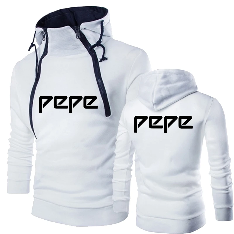 Men's PEPE Print Hoodie Solid Color Double-stranded Zipper Sweatshirt for Male Fall Winter Long Sleeve Windproof Motorcycle Wear
Men's PEPE Print Hoodie Solid Color Double-stranded Zipper Sweatshirt for Male Fall Winter Long Sleeve Windproof Motorcycle Wear
