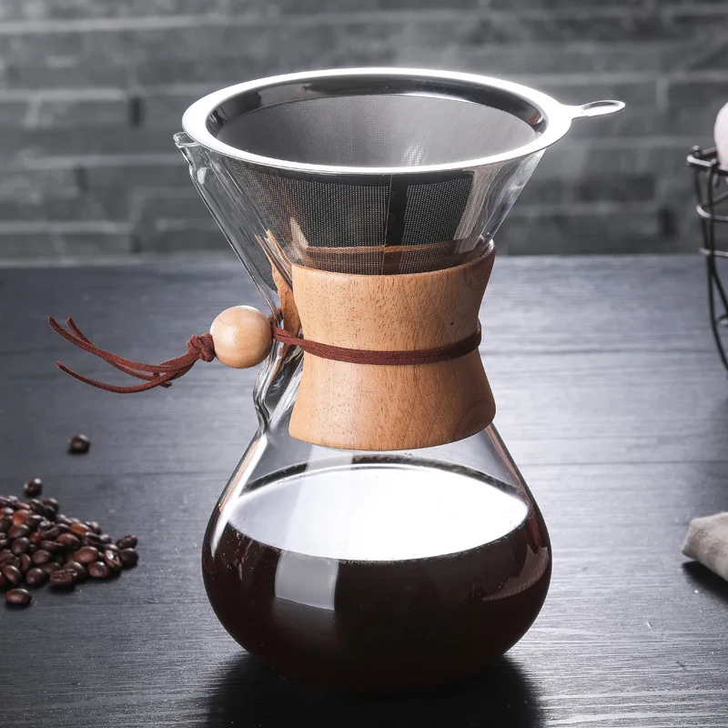 400ml Heat-resistant Glass Coffee Pot with Stainless Steel Filter Drip Coffee Kettle Dripper Pour Over Coffee Maker Barista Tool
400ml Heat-resistant Glass Coffee Pot with Stainless Steel Filter Drip Coffee Kettle Dripper Pour Over Coffee Maker Barista Tool