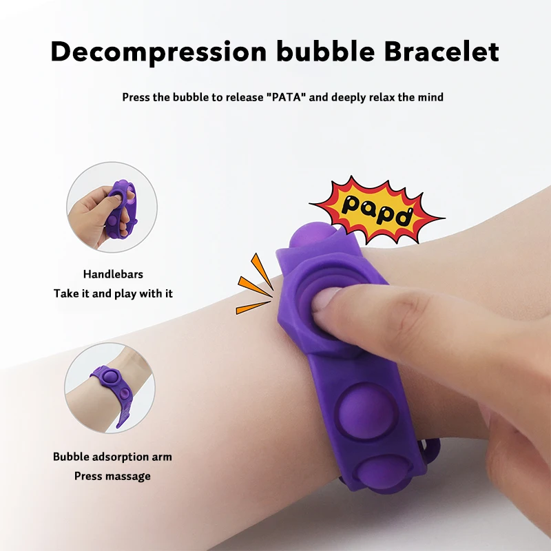 New Mini Wristbands Bracelet Fidgets Toys for Men Women Antistatic Silicone Wristband Extrusion Stress Reliever Toys Gift
New Mini Wristbands Bracelet Fidgets Toys for Men Women Antistatic Silicone Wristband Extrusion Stress Reliever Toys Gift