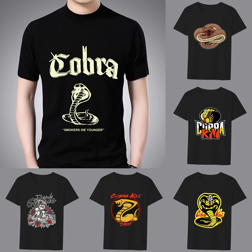 T-shirt Street Fashion Men's Casual White All-match Cobra Print Pattern Series Round Neck Commuter Comfortable T-shirt Men's Top
T-shirt Street Fashion Men's Casual White All-match Cobra Print Pattern Series Round Neck Commuter Comfortable T-shirt Men's Top