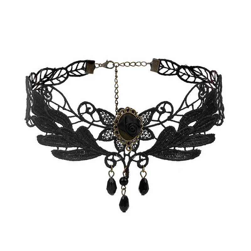 New Dark Style Jewelry Gothic Retro Lace Hollow Woman Clavicle Necklace Ethnic Choker Necklace Jewelry Wholesale
New Dark Style Jewelry Gothic Retro Lace Hollow Woman Clavicle Necklace Ethnic Choker Necklace Jewelry Wholesale