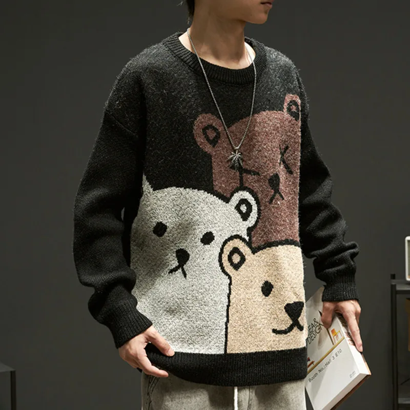ZAZOMDE Cartoon Bear Sweater Men Winter Men Clothing Fashion Long Sleeve Knitted Pullover Sweater Oversized 2020 New Cotton Coat
ZAZOMDE Cartoon Bear Sweater Men Winter Men Clothing Fashion Long Sleeve Knitted Pullover Sweater Oversized 2020 New Cotton Coat
