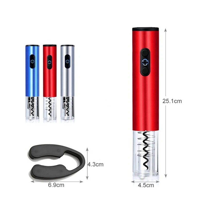 Electric Wine Bottle Opener Set Automatic Cork Screw Professional LED Red Wine Opener With Foil Cutter For Home Kitchen Tools
Electric Wine Bottle Opener Set Automatic Cork Screw Professional LED Red Wine Opener With Foil Cutter For Home Kitchen Tools