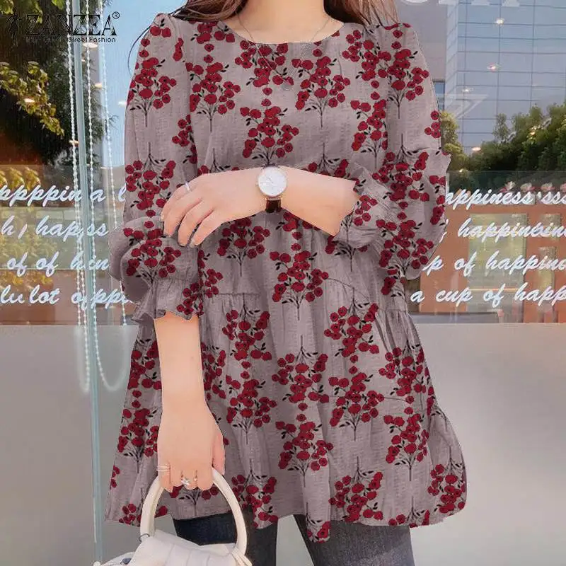 ZANZEA Bohemian Printed Woman Party Blouse 2022 Spring Autumn Office Lady Ruffle Top Oversize Casual Puff Sleeve Blusa Femininas
ZANZEA Bohemian Printed Woman Party Blouse 2022 Spring Autumn Office Lady Ruffle Top Oversize Casual Puff Sleeve Blusa Femininas