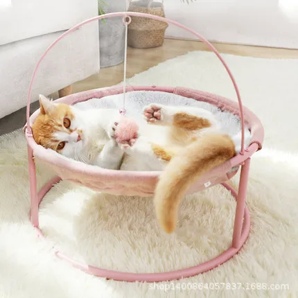 Cat bed net red cat nest summer four seasons universal removable and washable pet round cushion supplies
Cat bed net red cat nest summer four seasons universal removable and washable pet round cushion supplies
