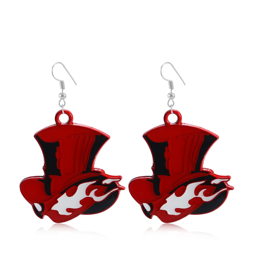 Japanese Game Persona 5 P5 Earrings Take Your Heart Logo Red Hat Drop Earring for Women Men Accessories Gift
Japanese Game Persona 5 P5 Earrings Take Your Heart Logo Red Hat Drop Earring for Women Men Accessories Gift