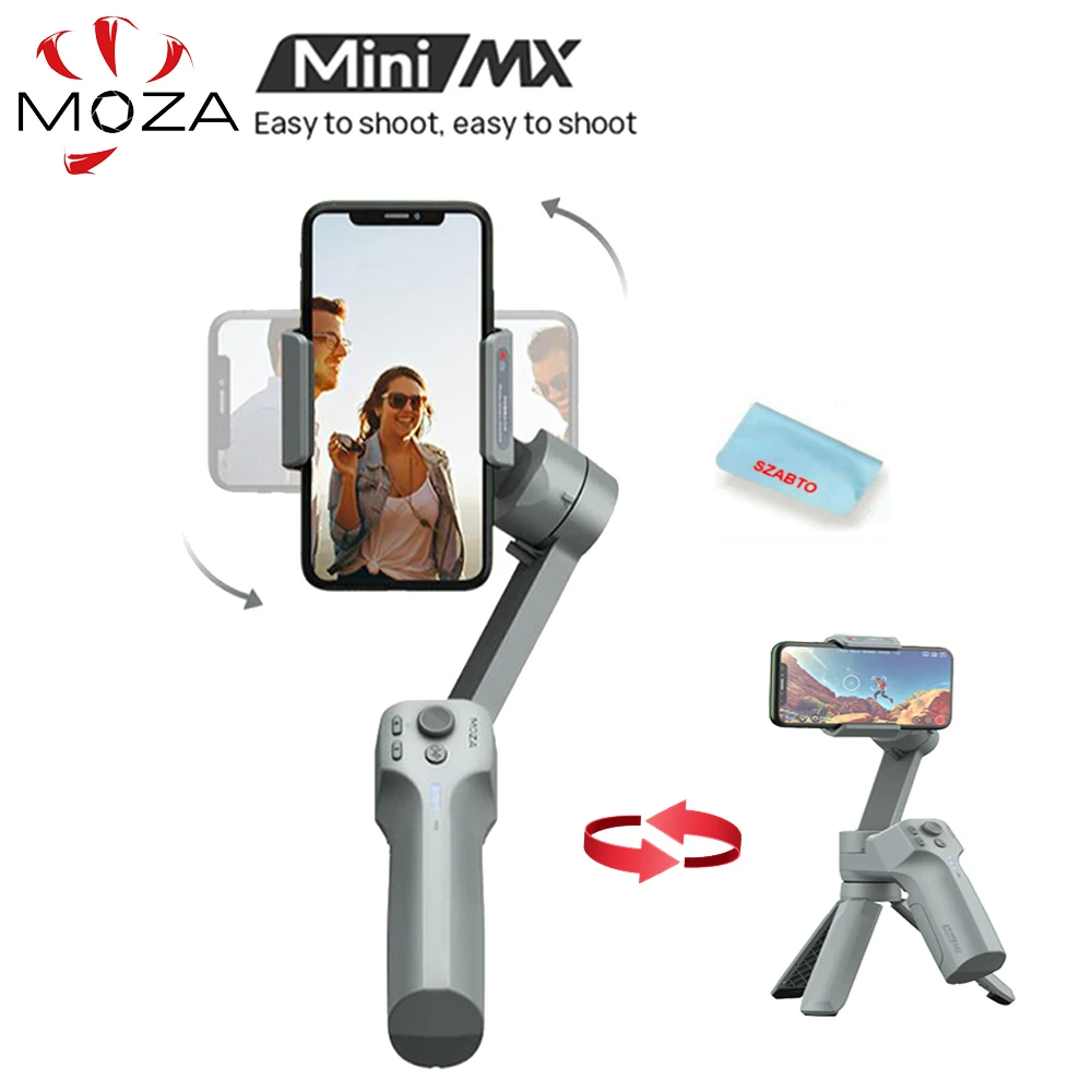 Moza Mini MX 3-Axis Handheld Gimbal Stabilizer Selfie Stick for iPhone 11 Pro Xs Max Xr X 8 Plus 7 Smartphone Galaxy Huawei
Moza Mini MX 3-Axis Handheld Gimbal Stabilizer Selfie Stick for iPhone 11 Pro Xs Max Xr X 8 Plus 7 Smartphone Galaxy Huawei