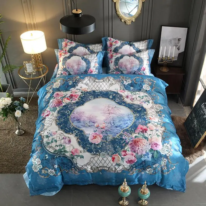 Luxury 3D Bedding Set Queen King size Bed set Silk Satin Cotton Duvet cover Fitted sheet Bed sheet set linge de lit ropa de cama
Luxury 3D Bedding Set Queen King size Bed set Silk Satin Cotton Duvet cover Fitted sheet Bed sheet set linge de lit ropa de cama