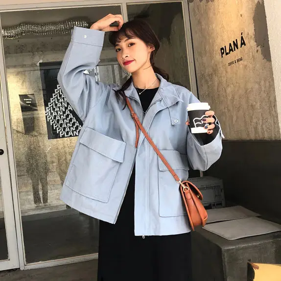 2020 Fashion Women Loose Zip-up Pockets Casual Oversize BF Ulzzang Harajuku Daily Streetwear Trendy New Hot Solid Jackets S149
2020 Fashion Women Loose Zip-up Pockets Casual Oversize BF Ulzzang Harajuku Daily Streetwear Trendy New Hot Solid Jackets S149