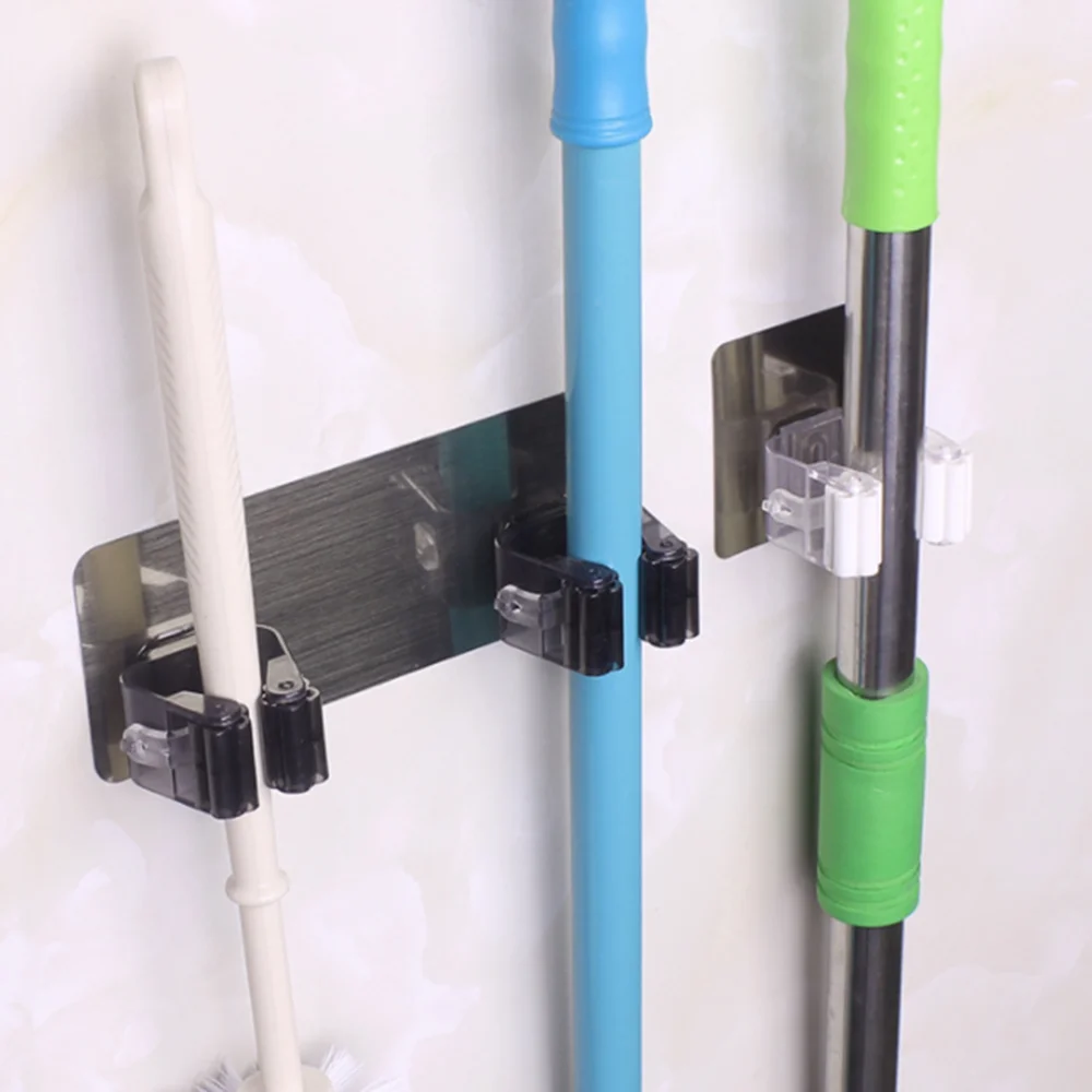 Multi-Purpose Self-Adhesive Mop Holder Strong Hooks Wall Mounted Broom For Bathroom Kitchen accessories
Multi-Purpose Self-Adhesive Mop Holder Strong Hooks Wall Mounted Broom For Bathroom Kitchen accessories