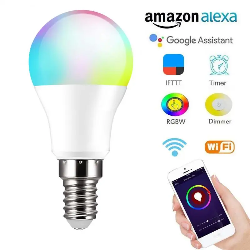 New Release Smart LED Light Bulb 6W RGB Voice Control Colorful Light For Google Home Work For Alexa
New Release Smart LED Light Bulb 6W RGB Voice Control Colorful Light For Google Home Work For Alexa