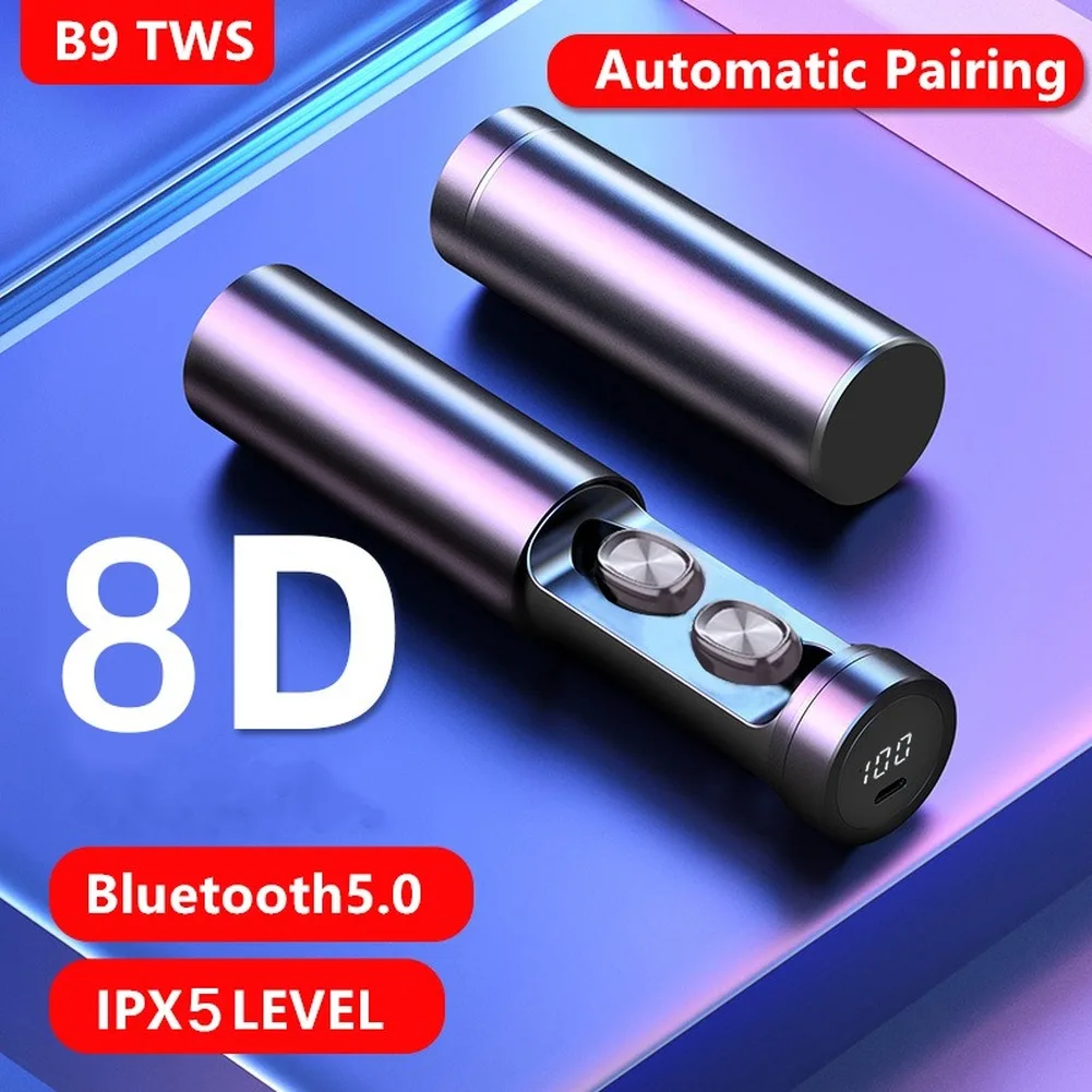 B9 TWS Bluetooth Earphone 5.0 Wireless 8D HIFI Sport Earphone MIC Earbuds Gaming Music Headset For Xiaomi for Samsung for Huawei
B9 TWS Bluetooth Earphone 5.0 Wireless 8D HIFI Sport Earphone MIC Earbuds Gaming Music Headset For Xiaomi for Samsung for Huawei