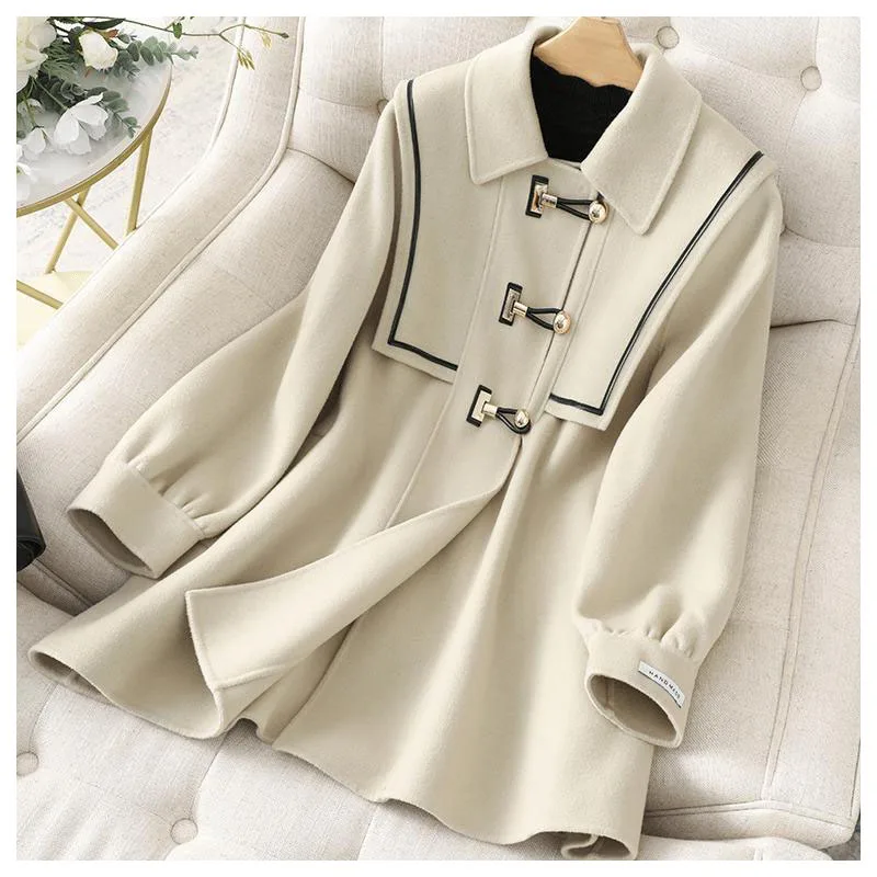 Navy Collar Coats And Jackets Women Double-sided Woolen Coat Women's Mid-length Chaqueta Mujer Luxury Clothing Jaquetas Feminina
Navy Collar Coats And Jackets Women Double-sided Woolen Coat Women's Mid-length Chaqueta Mujer Luxury Clothing Jaquetas Feminina