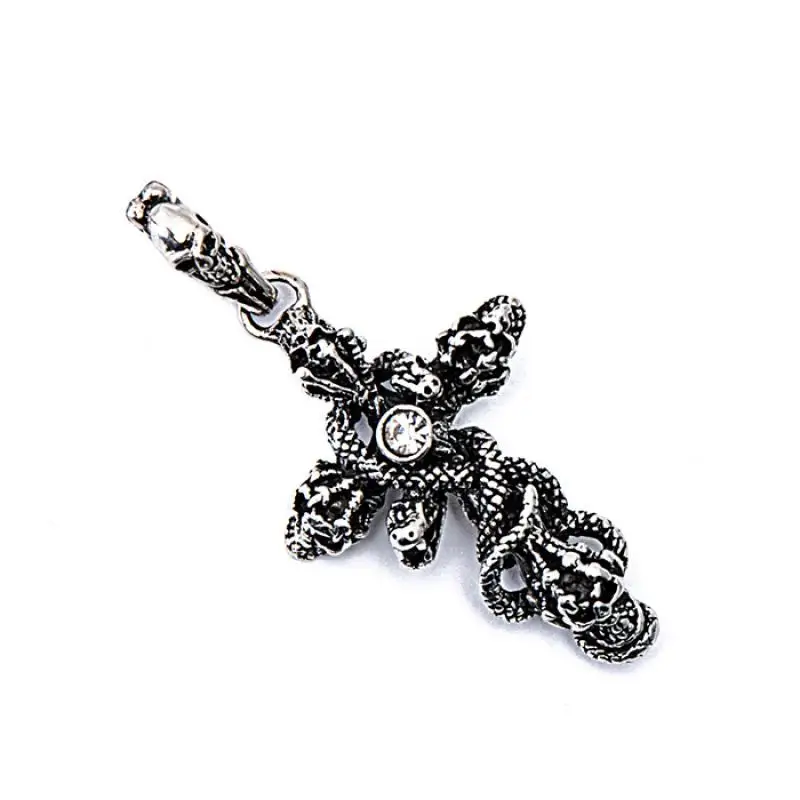 Men's Fashion New Snake-Shaped Cross Pendant Hip Hop Trend Zircon Inlaid Necklace Pendant Jewelry Gift
Men's Fashion New Snake-Shaped Cross Pendant Hip Hop Trend Zircon Inlaid Necklace Pendant Jewelry Gift