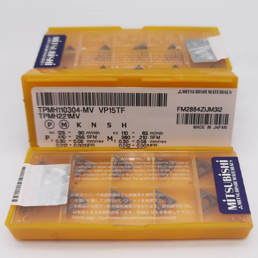 TPMH110302-MV VP15TF / TPMH110304-MV VP15TF / TPMH110308-MV VP15TF / TPMH160304-MV VP15TF CNC carbide inserts 10PCS/BOX