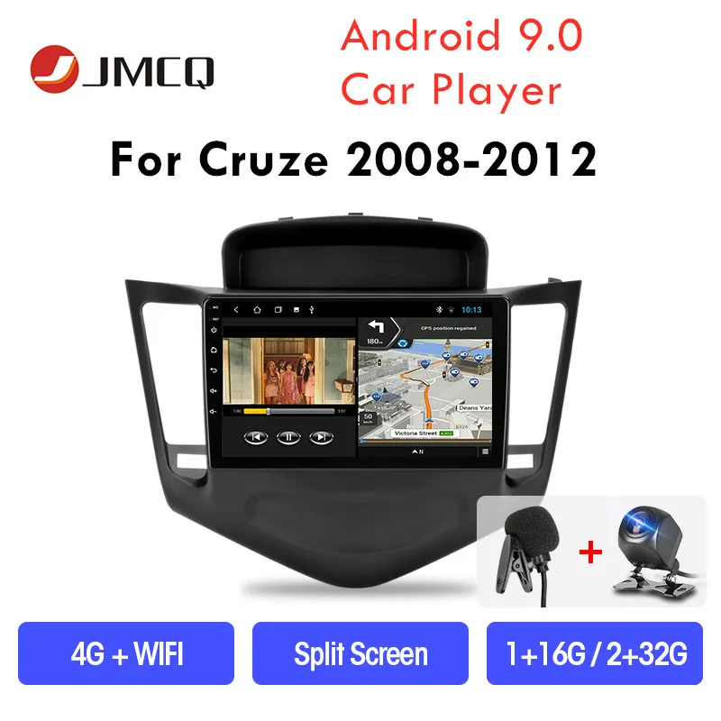 Автомобильная магнитола JMCQ 9 дюймов Android для Chevrolet Cruze 2009 2014 Раздельный экран GPS