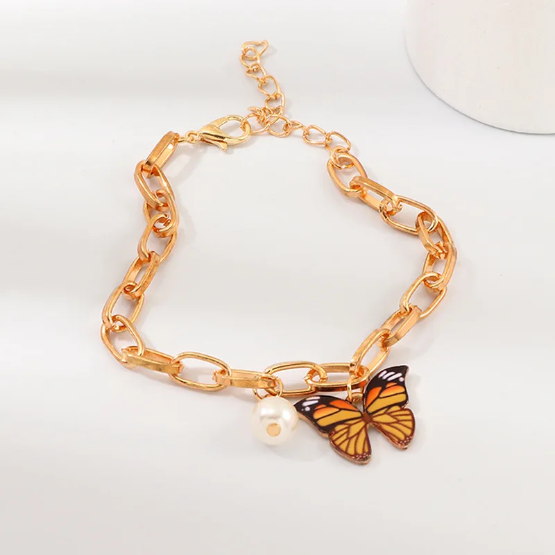 Bohemian Cute Butterfly Bracelet For Women Wrist Chain Imitation Pearl Gold Color Bangles 2021 Fashion Jewelry Accessories
Bohemian Cute Butterfly Bracelet For Women Wrist Chain Imitation Pearl Gold Color Bangles 2021 Fashion Jewelry Accessories