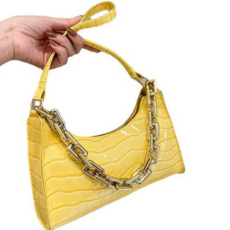 Fashion Pattern Chain Women's Handbag Underarm Lady Small Shoulder Bags Solid Color Female Daily Travel Totes PU Leather New
Fashion Pattern Chain Women's Handbag Underarm Lady Small Shoulder Bags Solid Color Female Daily Travel Totes PU Leather New