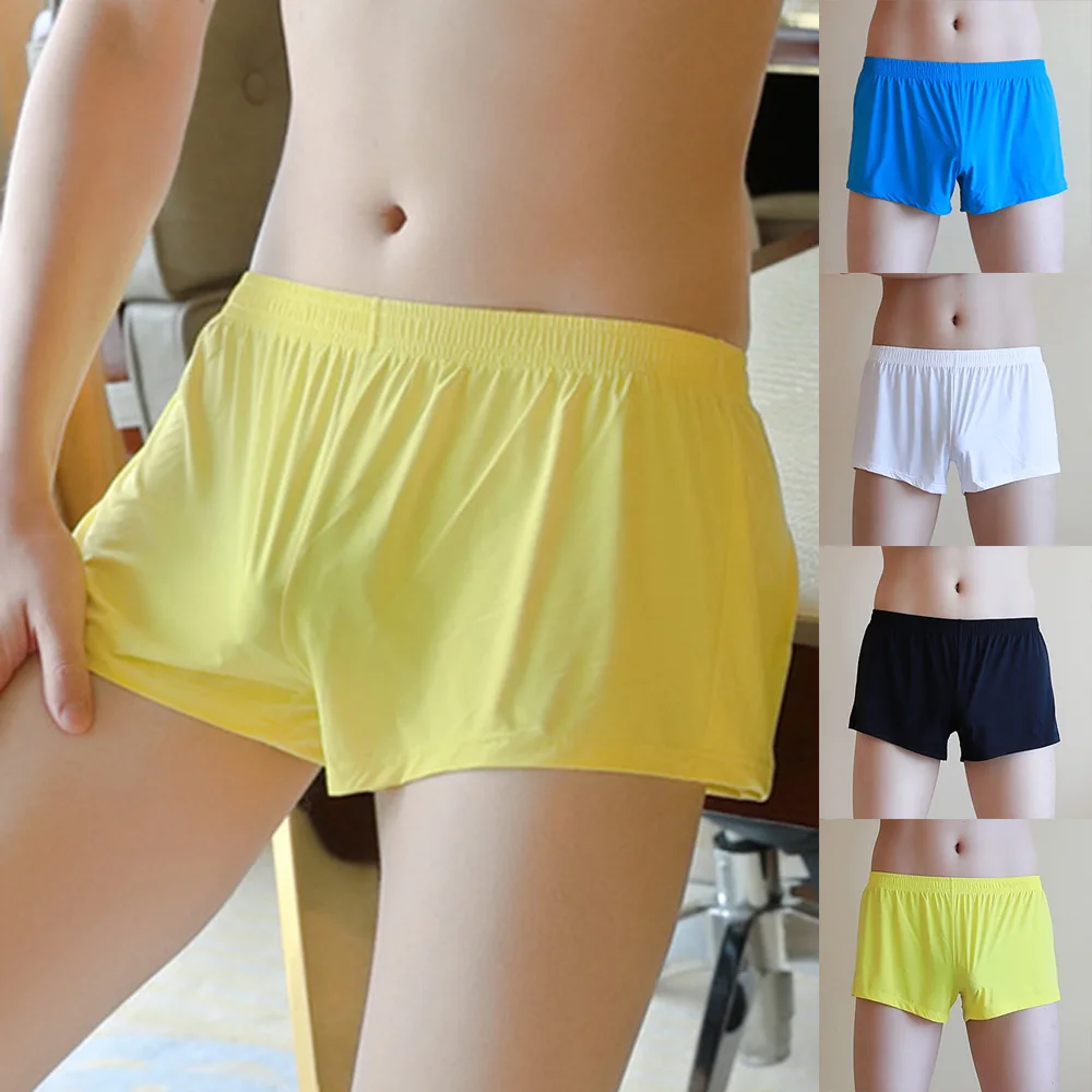 2021 Summer Ice Silk Men Underwear Seamless Transparent Boxer Shorts Ultra-thin Sheer Breathable Comfortable Panties Underpants
2021 Summer Ice Silk Men Underwear Seamless Transparent Boxer Shorts Ultra-thin Sheer Breathable Comfortable Panties Underpants