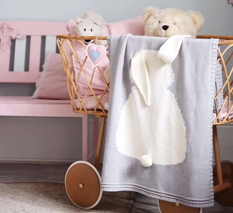 K-STAR New Rabbit Ear Blanket Stereo Rabbit Blanket Children Knitted Blanket Baby Blanket
K-STAR New Rabbit Ear Blanket Stereo Rabbit Blanket Children Knitted Blanket Baby Blanket