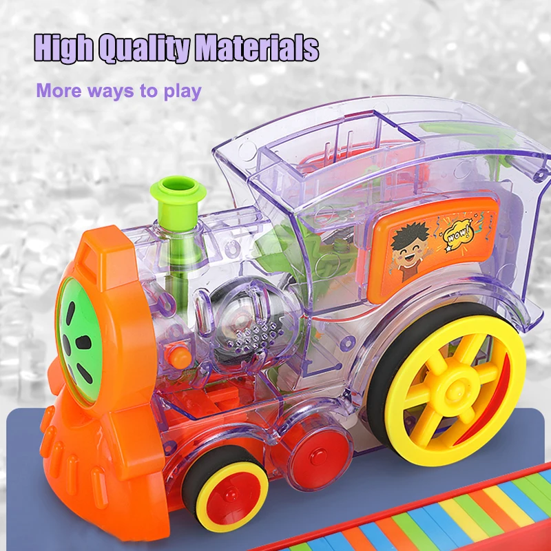Automatic Laying Domino Train Put Up The Dominoes Toys with Light Sound Educational Building Blocks DIY Plastic Toy Car Set Gift
Automatic Laying Domino Train Put Up The Dominoes Toys with Light Sound Educational Building Blocks DIY Plastic Toy Car Set Gift
