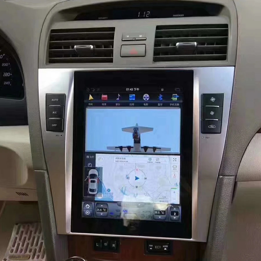10 4 "вертикальный экран радио плеер для Toyota Camry 2010 2011 GPS Tesla Головные устройства