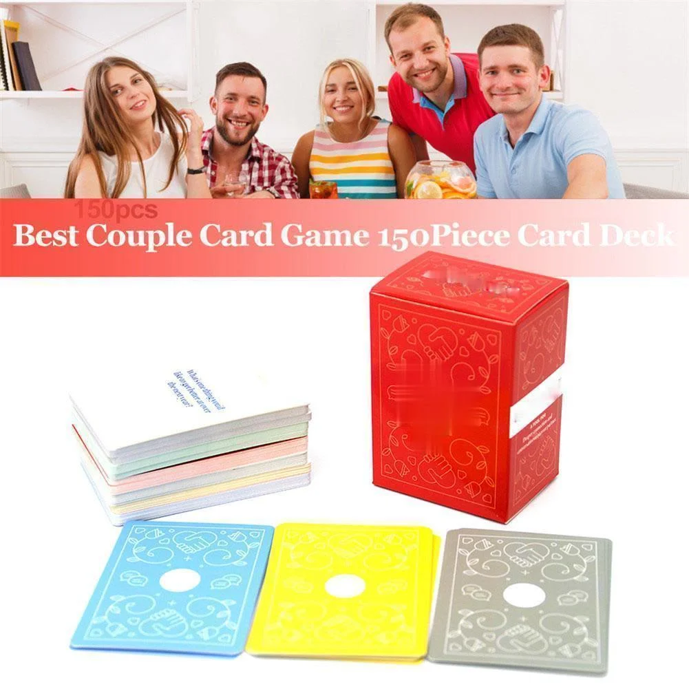 150PCS Best Couple Playing Cards Game Card Deck Intimacy Board Game English Version Romantic Gifts For Family Couples
150PCS Best Couple Playing Cards Game Card Deck Intimacy Board Game English Version Romantic Gifts For Family Couples