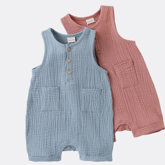 Baby Boys Romper Summer Infant Unisex Newborn Button Sleeveless Girls Solid One-pieces Jumpsuit Baby Cotton Linen Clothes Outfit
Baby Boys Romper Summer Infant Unisex Newborn Button Sleeveless Girls Solid One-pieces Jumpsuit Baby Cotton Linen Clothes Outfit