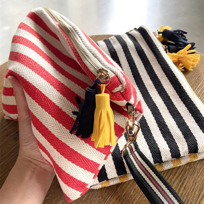 Cosmetic Bag Women Striped Makeup Case Organizer Korean Tassel Cosmetic Pouch Necesserie Travel Toiletry Bag Canvas Beauty Case
Cosmetic Bag Women Striped Makeup Case Organizer Korean Tassel Cosmetic Pouch Necesserie Travel Toiletry Bag Canvas Beauty Case
