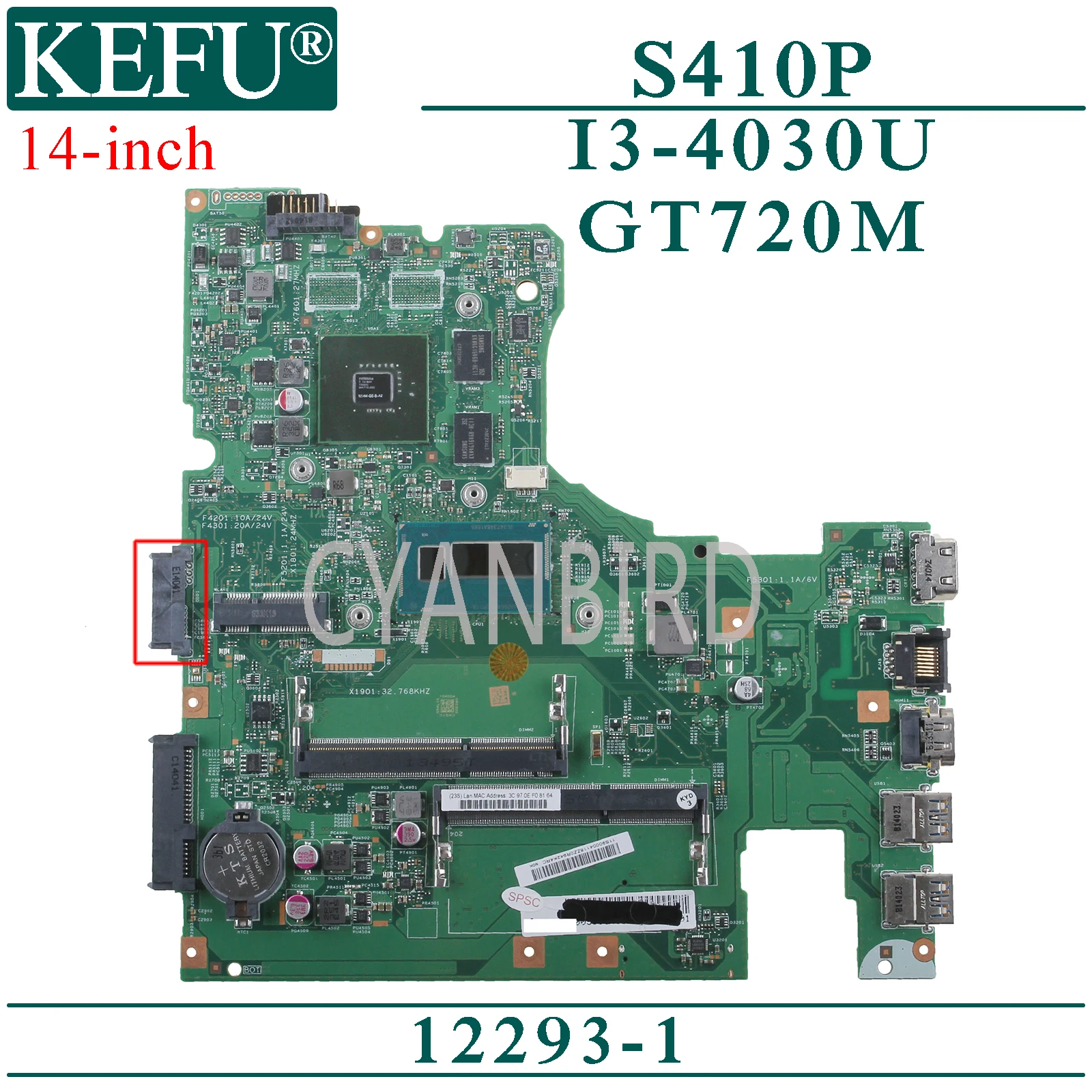 KEFU 12293-1 оригинальная материнская плата для ноутбука Lenovo Ideapad S410P с I3-4030U GT720M материнская плата для ноутбука
KEFU 12293-1 оригинальная материнская плата для ноутбука Lenovo Ideapad S410P с I3-4030U GT720M материнская плата для ноутбука
