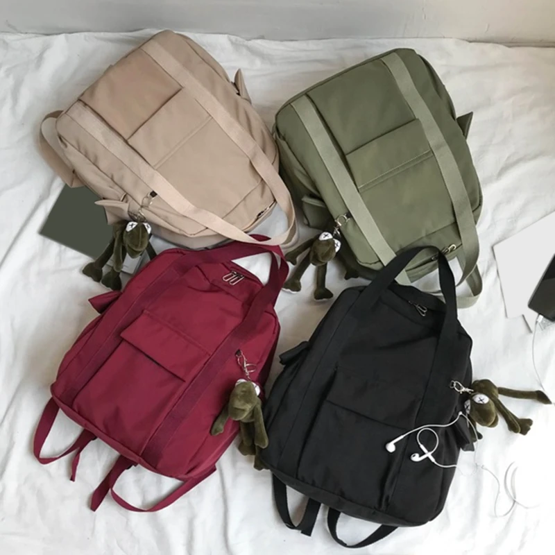 New Solid Color Women'S Waterproof Nylon Backpack Simple School Bag For Teenage Girl Shoulder Travel Bag School Backpack
New Solid Color Women'S Waterproof Nylon Backpack Simple School Bag For Teenage Girl Shoulder Travel Bag School Backpack