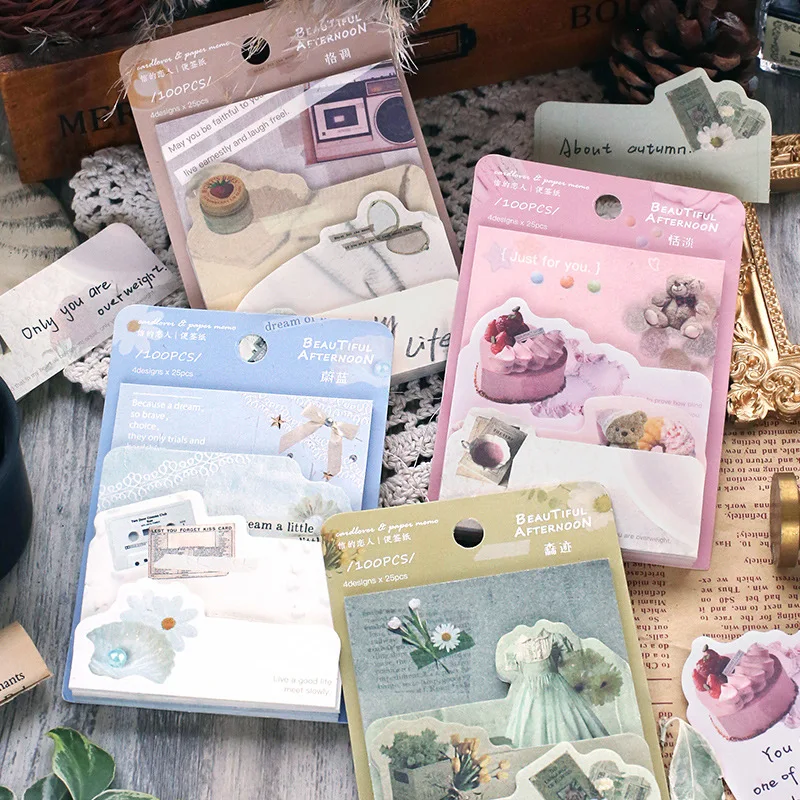 100sheets/lot Memo Pads Sticky Notes Light retro art Paper diary Scrapbooking Stickers Office School stationery Notepad
100sheets/lot Memo Pads Sticky Notes Light retro art Paper diary Scrapbooking Stickers Office School stationery Notepad