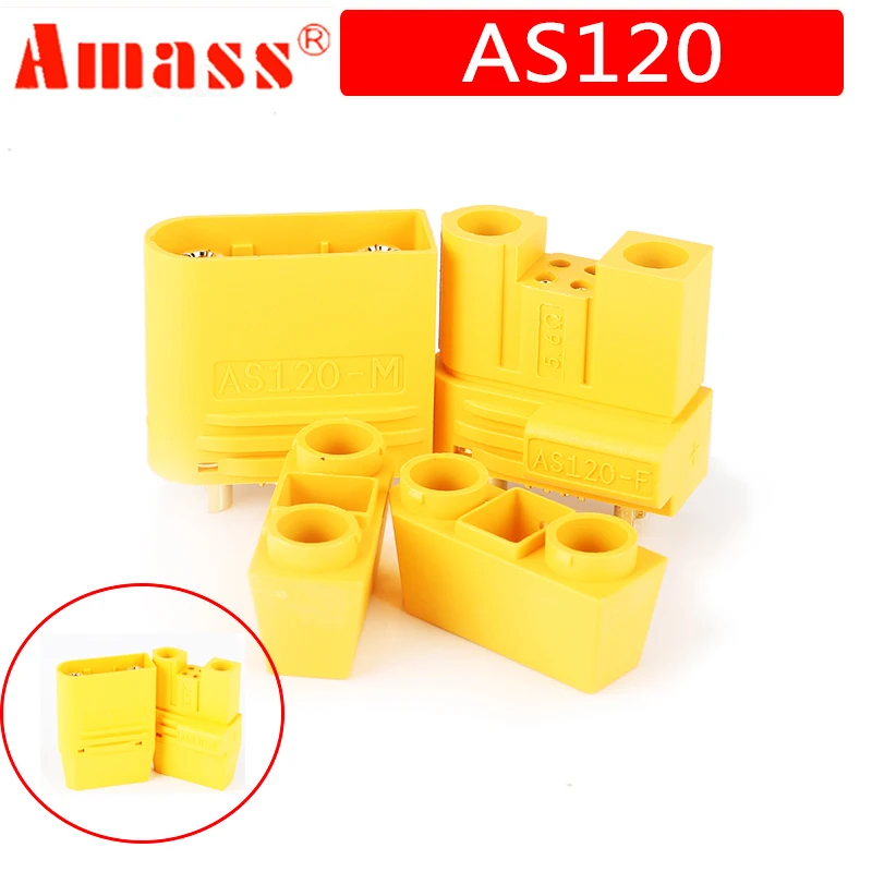 Amass AS120 Male/Female Plug Connector Resistance Adapter Plug for RC Model FPV Racing Drone Lipo Battery Multirotor Parts
Amass AS120 Male/Female Plug Connector Resistance Adapter Plug for RC Model FPV Racing Drone Lipo Battery Multirotor Parts
